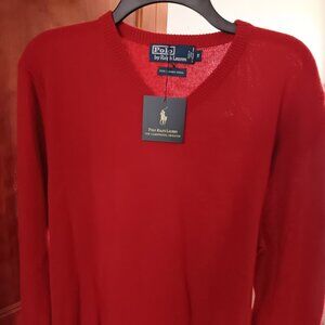 Vintage Men's Polo Lambswool Sweater New Medium